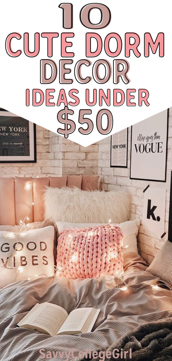 College Dorm Decor ideas On A Budget! Easy and stylish college dorms. Dorm decor inspiration! There are a lot of ways to arrange your dorm room. Different dorm styles you will love! DIY dorm decor #dorm #college #dorminspo 