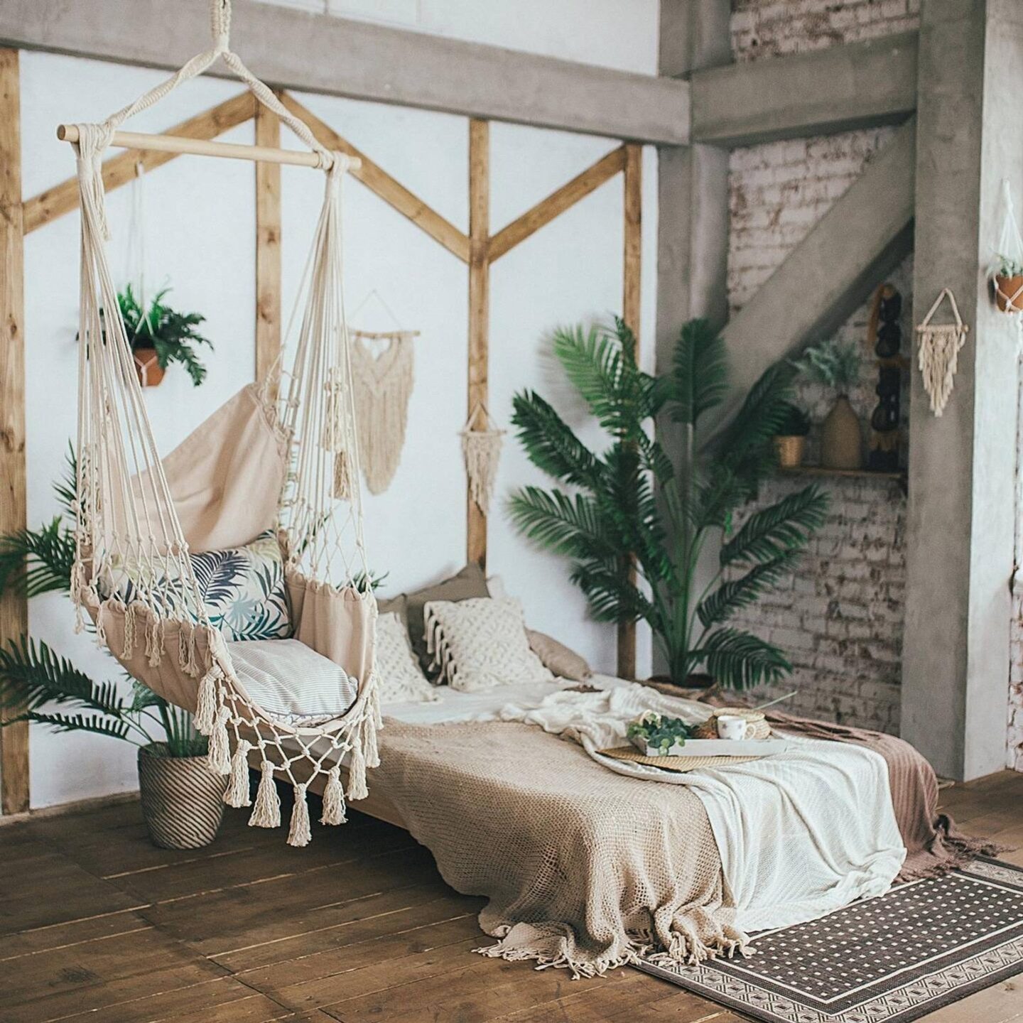 Hammock under loft online dorm bed