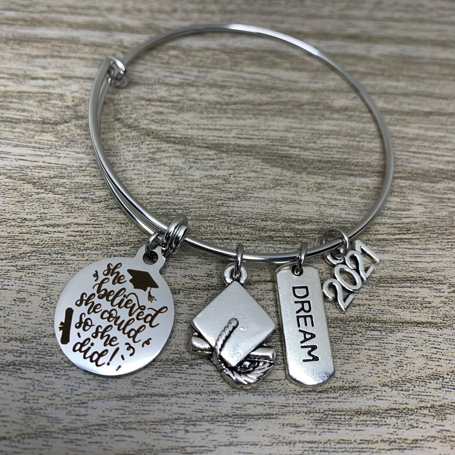 Graduation Charm Bracelet