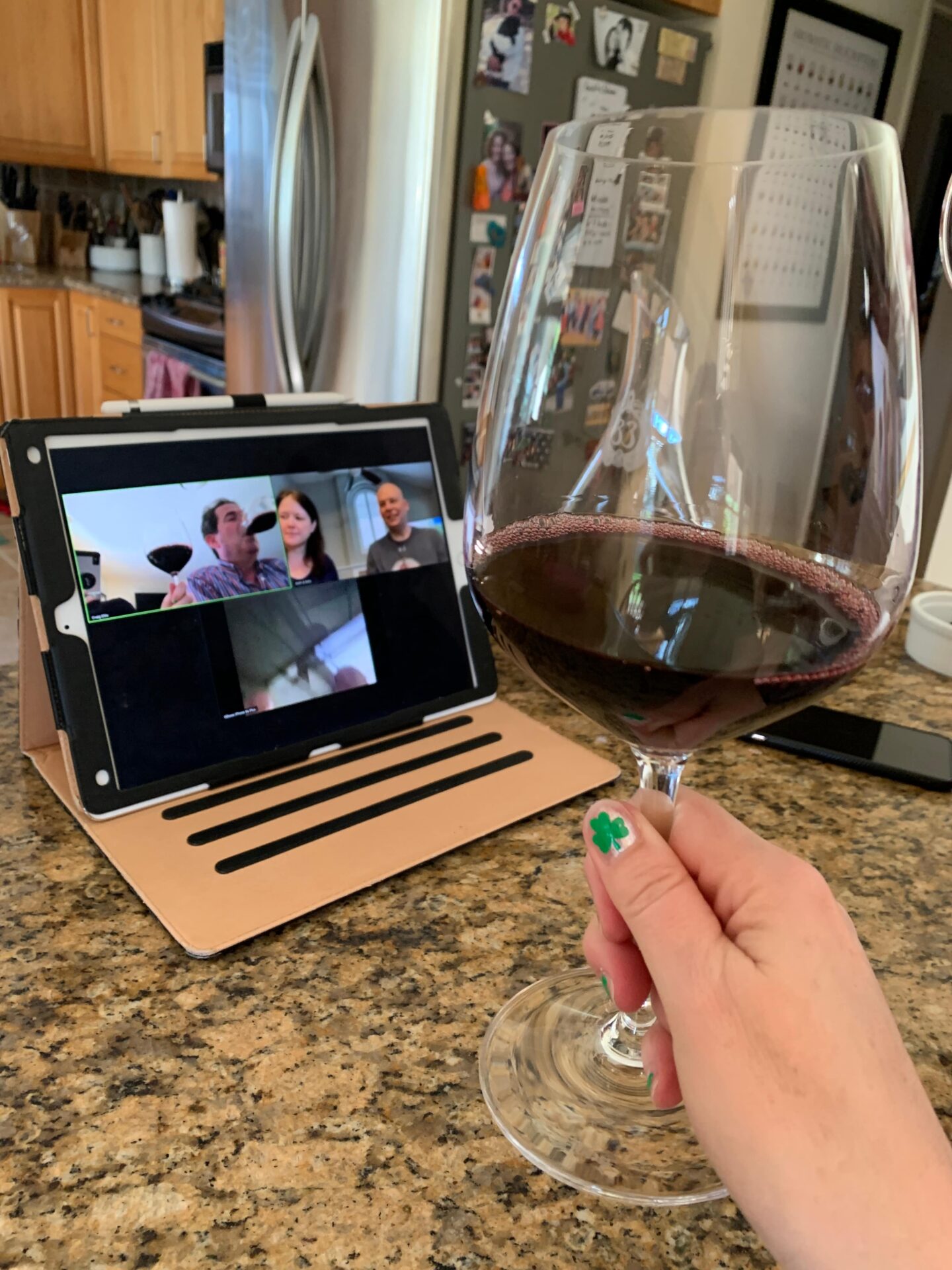 Virtual graduation ceremony ideas with wine and zoom